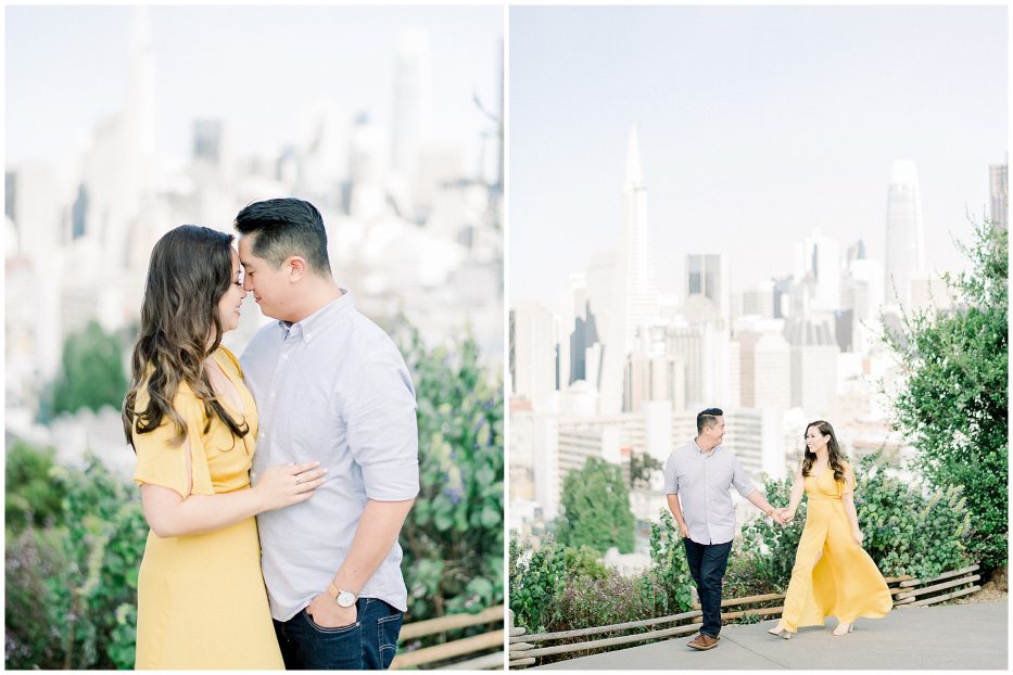 san francisco skyline engagement photos