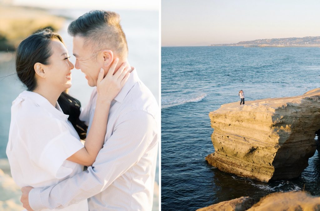 balboa park and sunset cliffs engagement photos